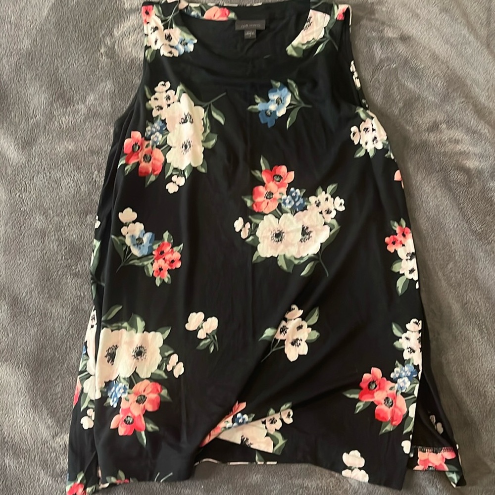 J Jill Woman’s Floral Sleeveless Blouse Size Small